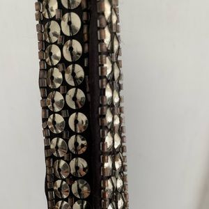 Black and silver sequenced belt